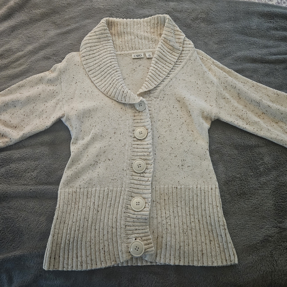 Cozy Cream Button-Up Sweater